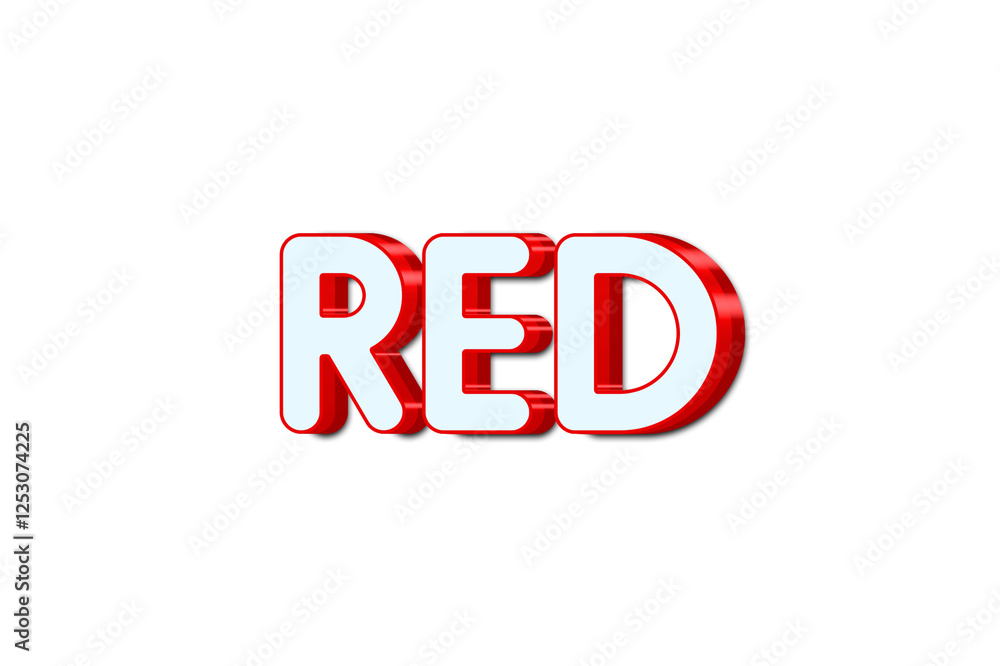 Red 3d text effect Red 3d text effect