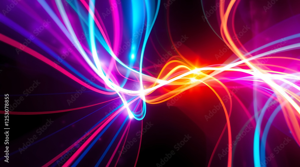 Obraz premium abstract background with glowing lines