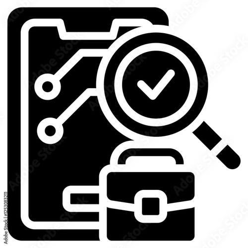 Job Seeker Glyph Icon