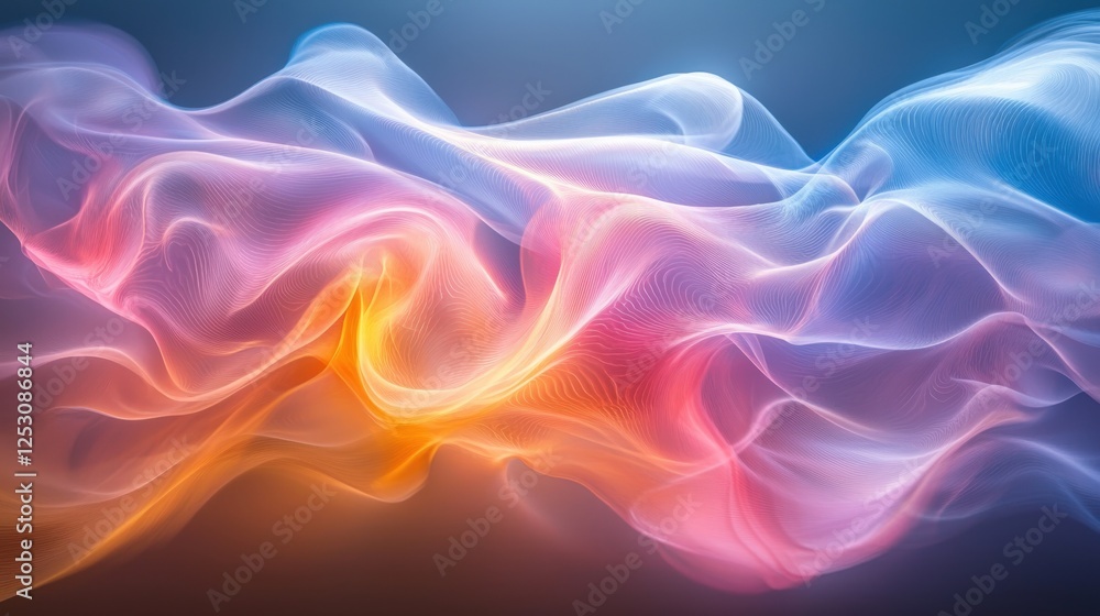 Fototapeta premium Vibrant Abstract Waves in Colorful Motion for Modern Decor