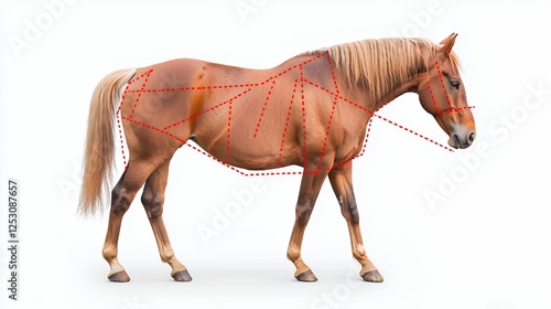 Horse Anatomy Diagram Light Brown Horse Outline