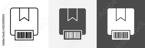 Barcode icon set vector art