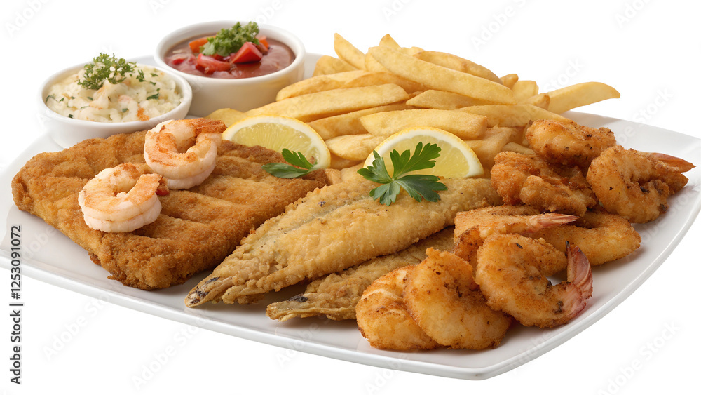 Spicy Seafood fish fry isolated on transparent background png
Spicy Seafood fish fry isolated on transparent background png