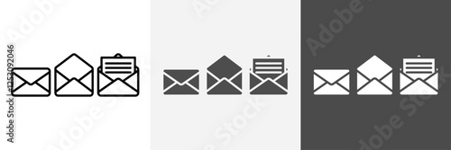 Envelope Icon set vector art