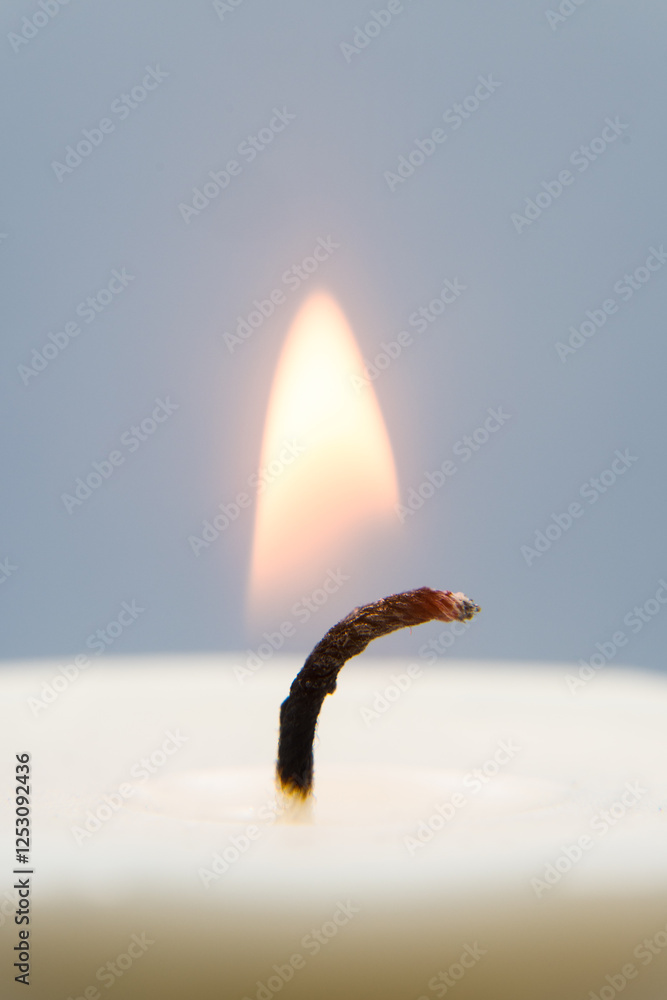 Candle, wick, spirituality and religion.