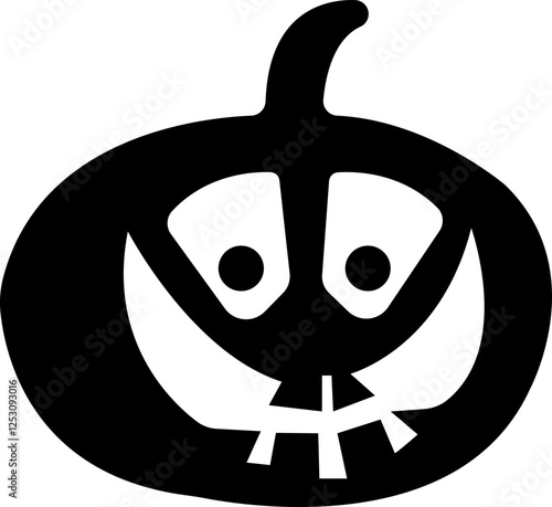 Halloween icon. Halloween icon collection.Pumpkins character silhouettes collection. Vector illustration.Witch, creepy and spooky elements for halloween silhouettes, sketch, icon, sticker.