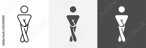 Men icon set vector art