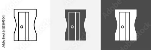 Pencil sharpener icon set vector art