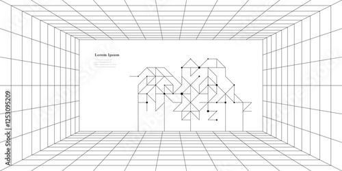 幾何学 抽象 建築 テクノロジー グリッド パターン 背景