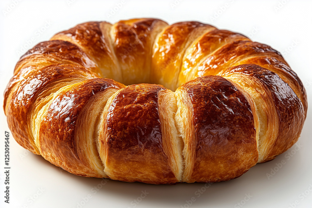 Freshly baked croissant isolated on white background. isolated on white background. Freshly baked croissant isolated on white background. isolated on white background.