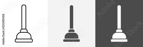 Plunger Icon set vector art