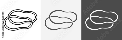 Rubber Bands Icon set vector art