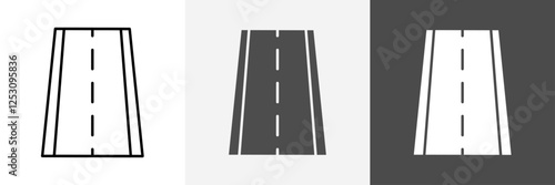 Road icon set vector art