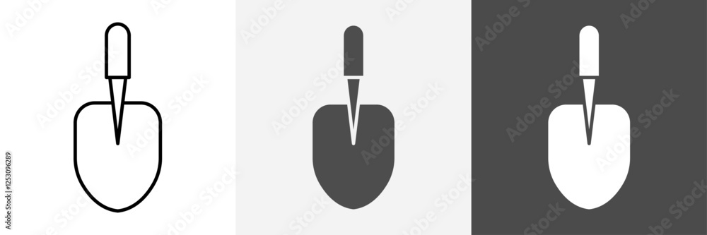 Fototapeta premium Shovel icon set vector art