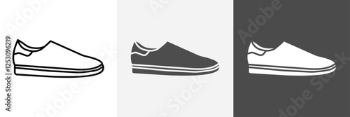 shoes icon set vector art