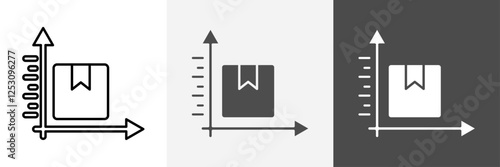 Size icon set vector art