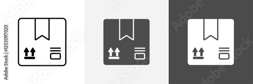 This Side Up icon set vector art