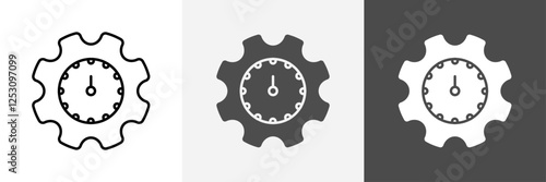 Time Management icon set vector art