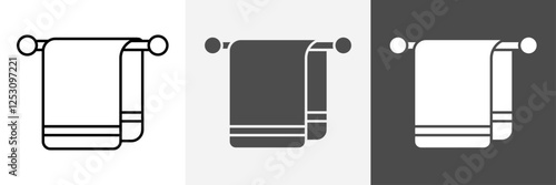 Towel Icon set vector art