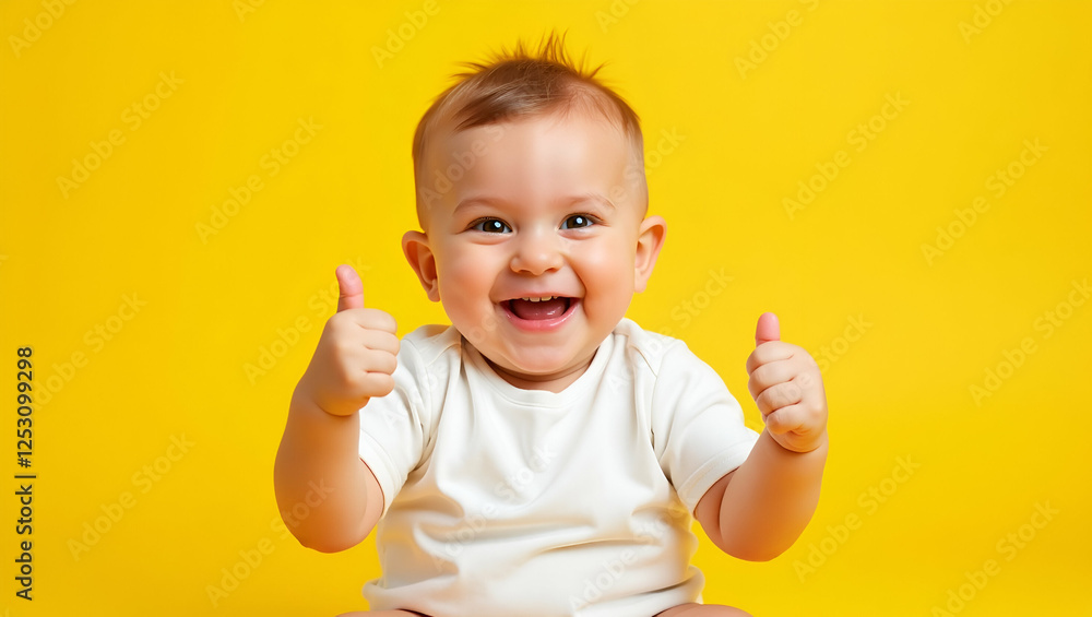 Title: A Chubby-Cheeked Infant with a Radiant Smile
Title: A Chubby-Cheeked Infant with a Radiant Smile