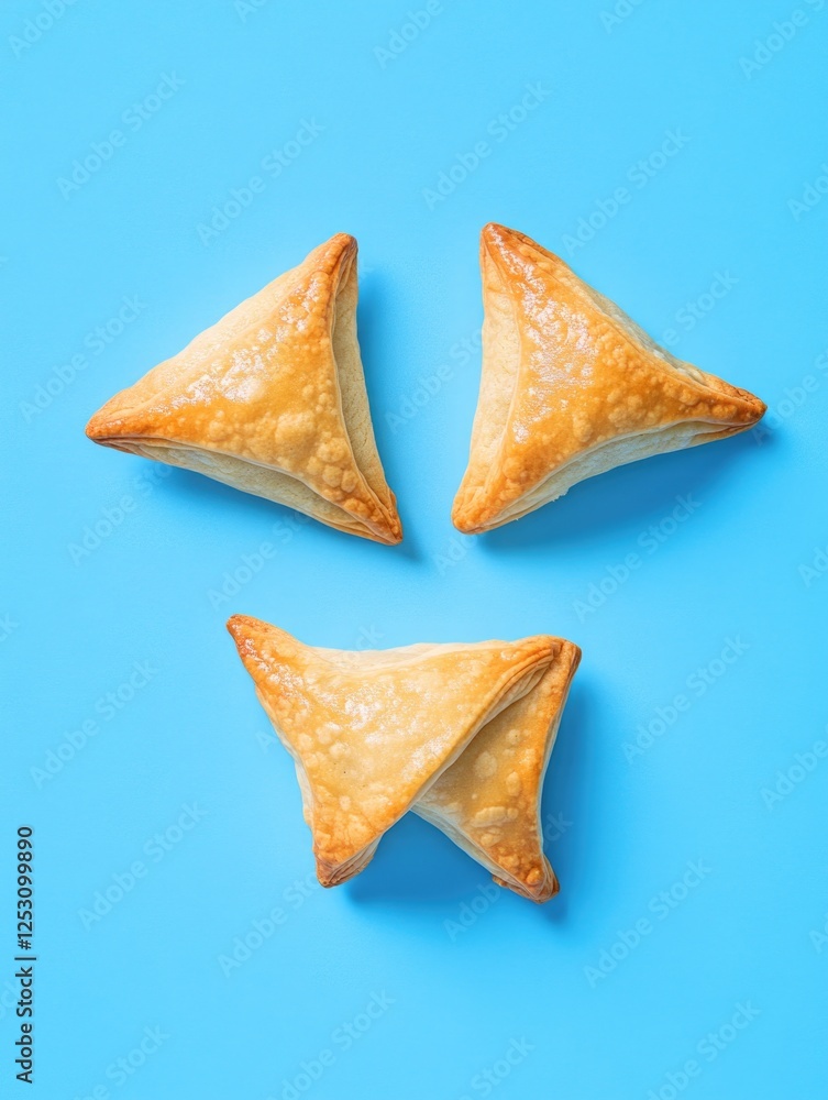 Three different pastries with flaky crusts and fillings. Three different pastries with flaky crusts and fillings.