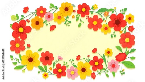 Wallpaper Mural Hello spring seasonal banners collection. Spring lettering and colorful flowers. Flat style vector illustration. Torontodigital.ca