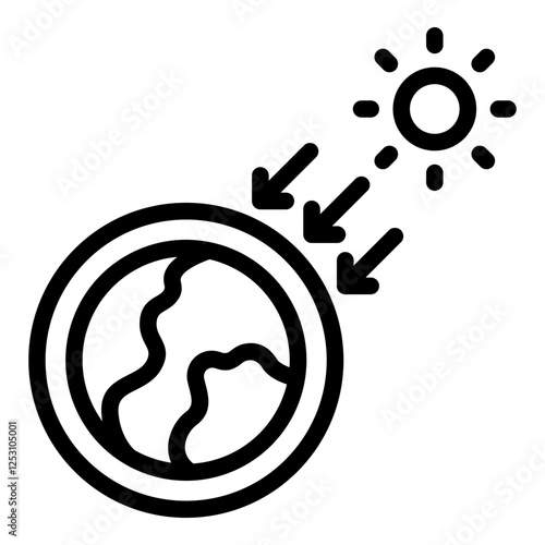 Ozone layer icon. Vector line icon