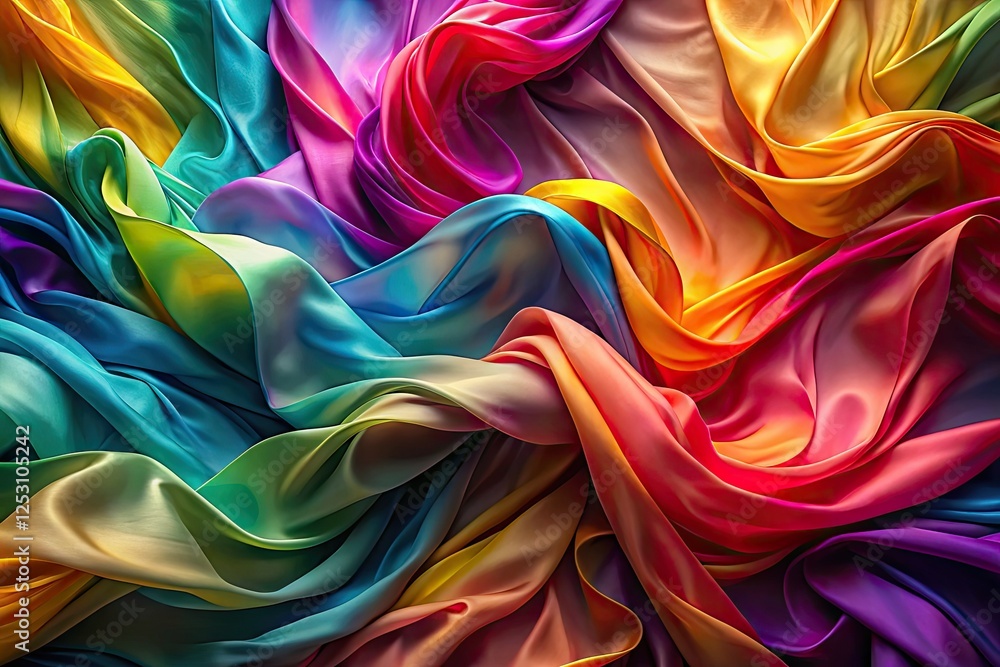 Vibrant silk flows in slow motion, creating an abstract, colorful, dynamic art video backdrop. Vibrant silk flows in slow motion, creating an abstract, colorful, dynamic art video backdrop.