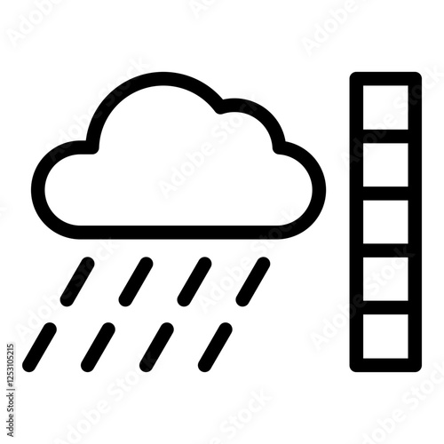 Rainfall icon. Vector line icon