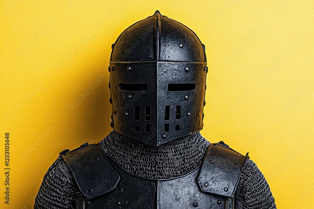 Brave knight in gleaming armor wields a professional weapon in combat Brave knight in gleaming armor wields a professional weapon in combat