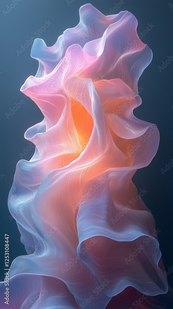 Abstract swirling light pink and orange fabric. Abstract swirling light pink and orange fabric.