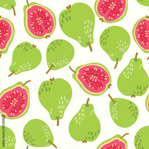 Modern abstract vector design with seamless Fruits pattern and unique textures, ideal for fabric, stationery, and home decor.