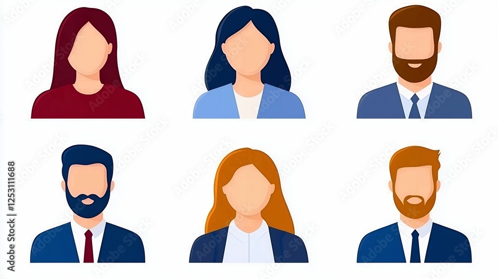 custom made wallpaper toronto digitalPixelated Business People Avatars On White Background