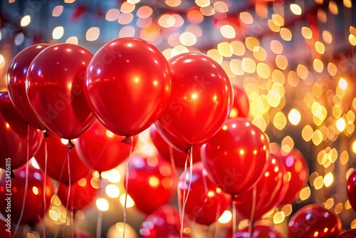 Wallpaper Mural Red Balloon Sale Decoration Loop, Festive Bokeh Background, Retail Promotion Torontodigital.ca