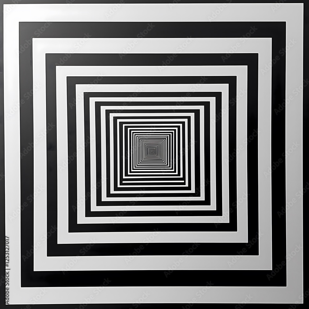 Optical Illusion Square Decal Abstract Geometric Pattern Modern Minimalist Design Black Interior Wall Decoration Element Optical Illusion Square Decal Abstract Geometric Pattern Modern Minimalist Design Black Interior Wall Decoration Element