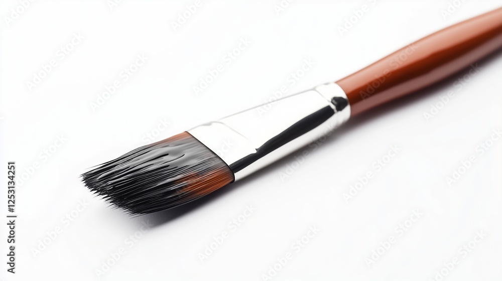 Paint brush with paint on white background. Paint brush with paint on white background.
