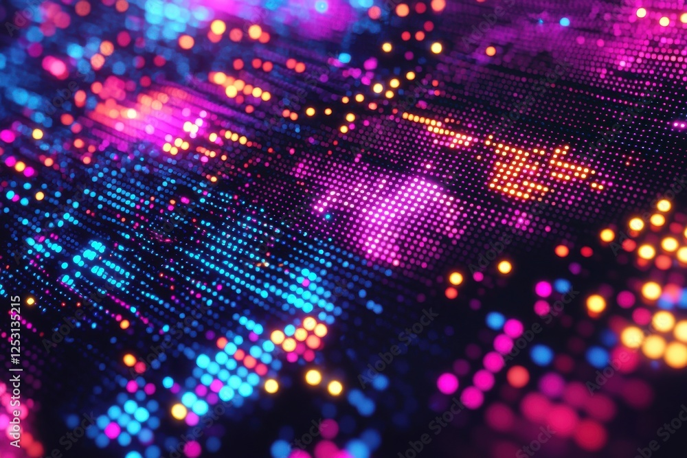 Vibrant abstract pattern of pixelated glitches in neon hues showcasing a modern digital aesthetic Vibrant abstract pattern of pixelated glitches in neon hues showcasing a modern digital aesthetic