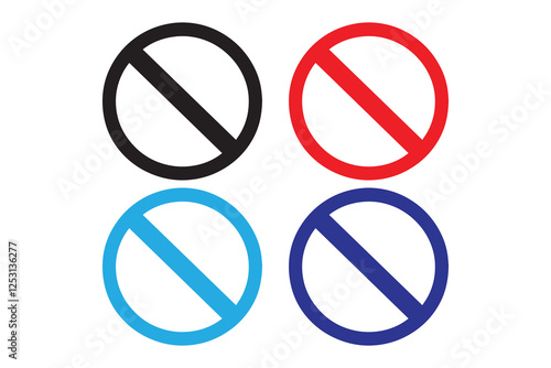 Free Download forbidden no sign icon vector silhouette isolated in white background - GFXLoad
