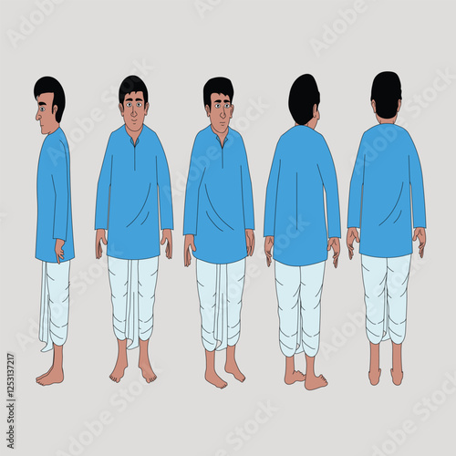 Indian man cartoon character. moral stories for the best cartoon character.