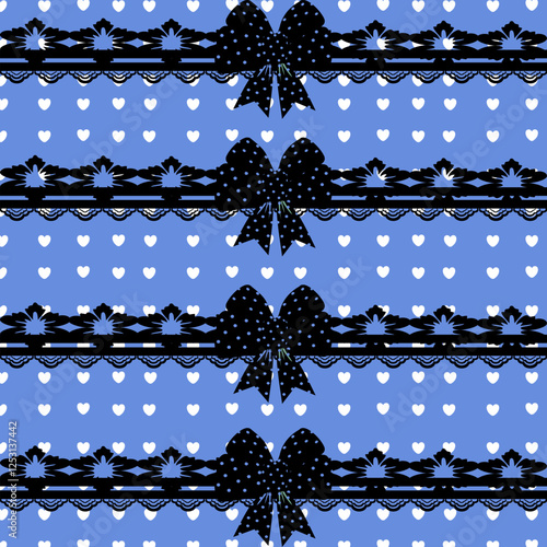 set of seamless patterns,Black lace,black bow, Love in Bloom,Heartfelt Wishes,Romantic Gestures,Valentine's Day ,Dreams,Sweet Embrace,Love's Celebration,Eternal Affection