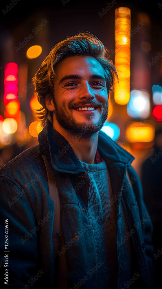 Obraz premium Nighttime City Joy