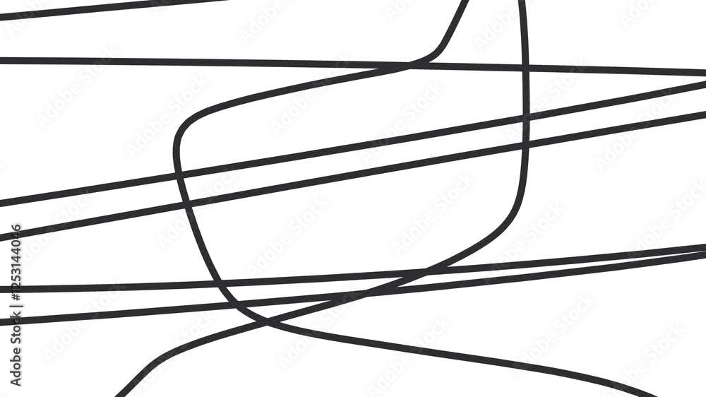 A wire flickers and moves on the screen A wire flickers and moves on the screen