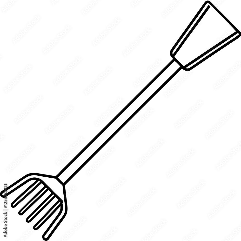 Modern Rake Line Art for Designers Modern Rake Line Art for Designers