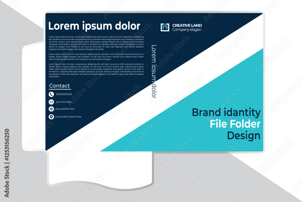 Naklejka premium Modern presentation folder design