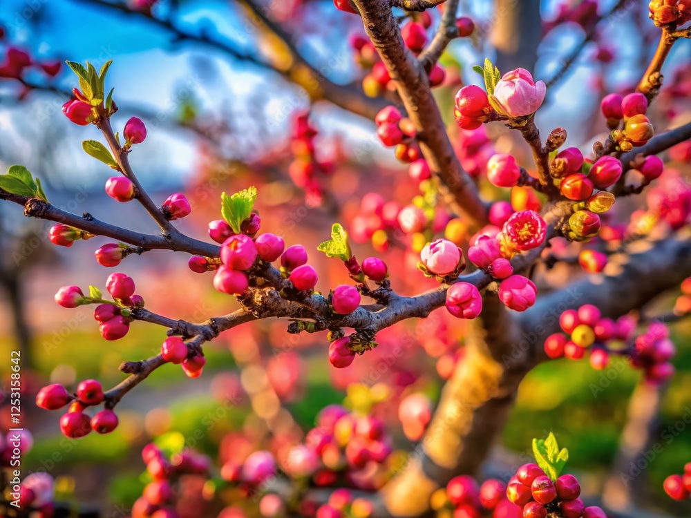 Springtime Orchard: Pruned Fruit Trees Ready for Abundant Harvest Springtime Orchard: Pruned Fruit Trees Ready for Abundant Harvest