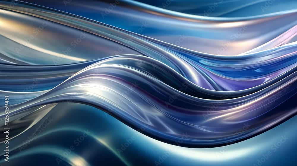 Flowing waves of shimmering blue light dance gracefully through tranquil depths and embrace a serene atmosphere. Generative AI Flowing waves of shimmering blue light dance gracefully through tranquil depths and embrace a serene atmosphere. Generative AI