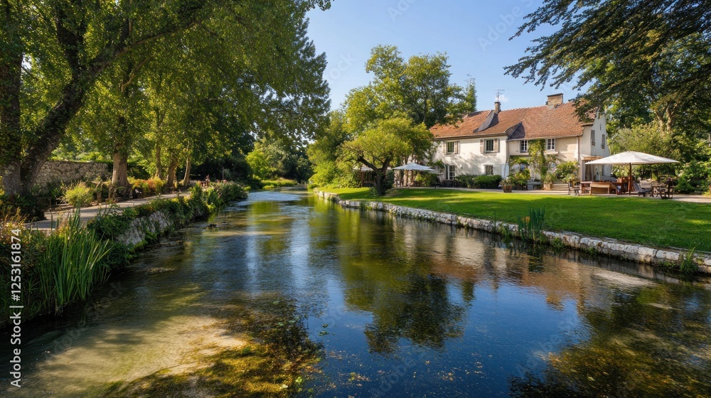Serene Riverfront Estate: Picturesque French Countryside Home Serene Riverfront Estate: Picturesque French Countryside Home