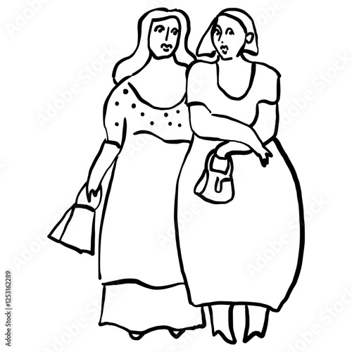 vector illustration of a friends.