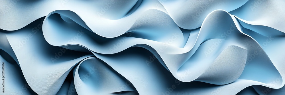 Fototapeta premium Abstract Background,3D Seamless Minimalist Pattern,Light Blue Delicate Wave Texture,Elegant Design