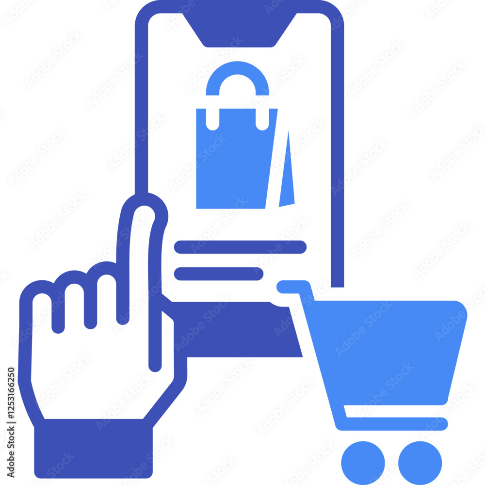 Fototapeta premium Mobile Shopping Icon